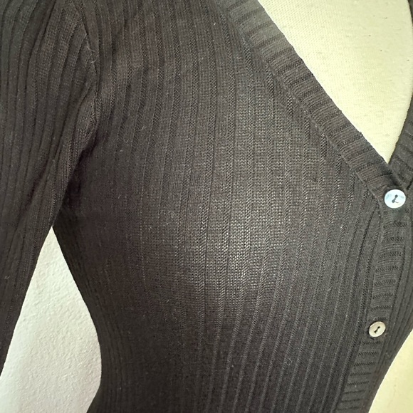Lovefire black ribbed long sleeve lightweight sweater dress small - Picture 3 of 7